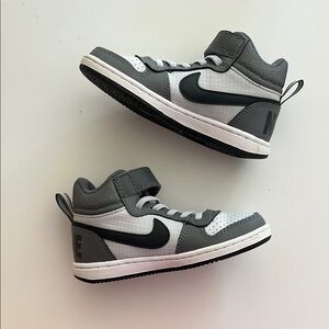 Nike Gray and Black High-Top Sneakers